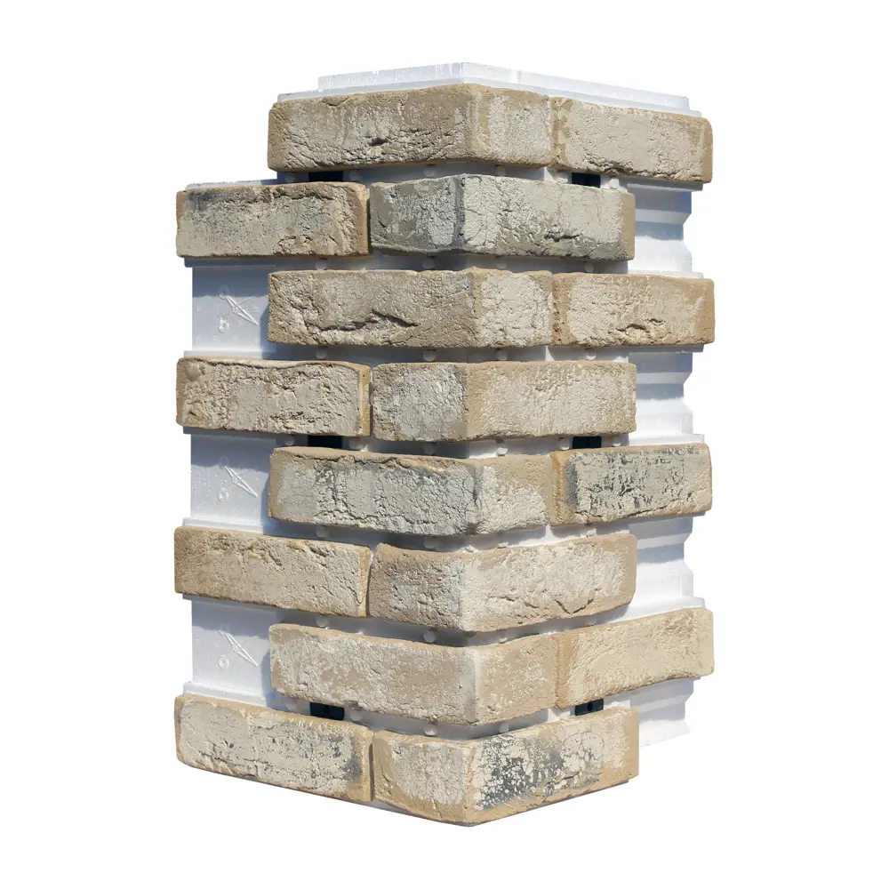 Термопанель Лондон брик 370x652 мм молочный 0.645 м WHITE HILLS STLM-2009393