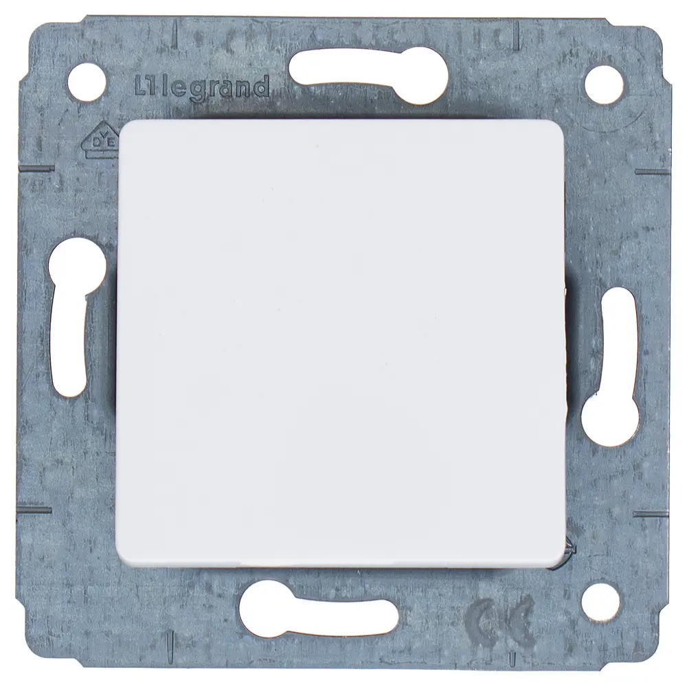 Выключатель встраиваемый Legrand Cariva 1 клавиша, цвет белый STLM-2133680