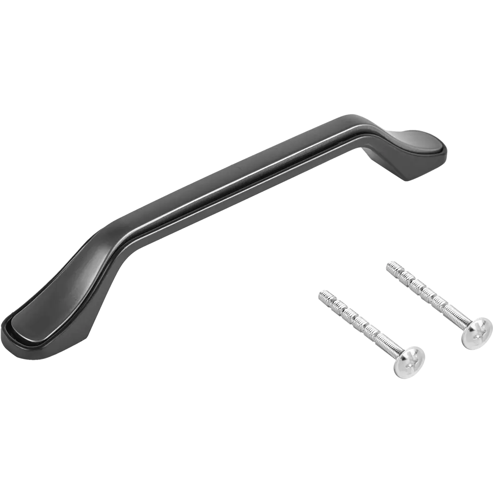 87377339 Ручка-скоба мебельная L4.026 ЦАМ 128 мм цвет графит STLM-1011231 LARVIJ  - Вид №3