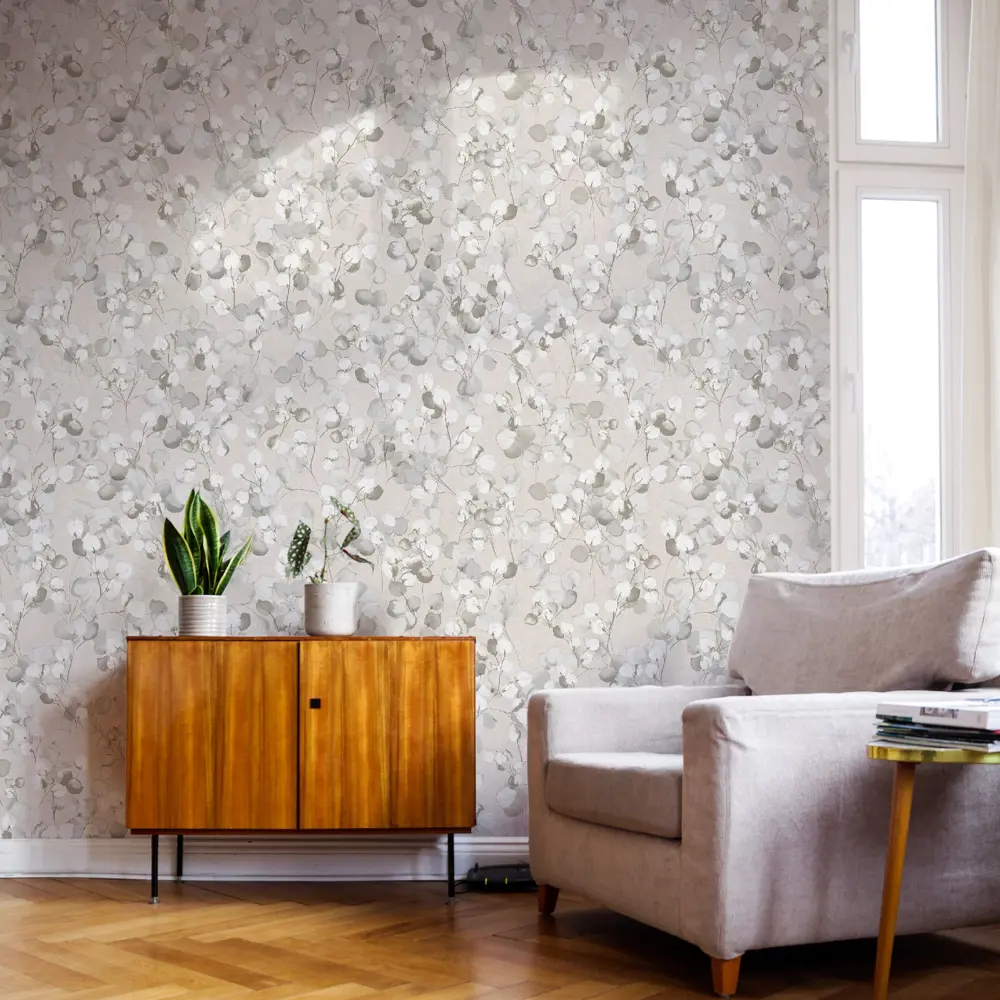 Обои флизелиновые Solo Lunaria серые 1.06 м 106306 STLM-2196802 - Вид №3