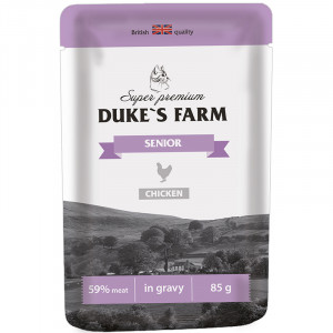 ПР0041281 Корм для кошек DUKE"S FARM для пожилых кошек, курица конс. пауч 85г DUKE'S FARM