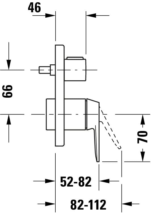 Смеситель для ванны с переключателем Duravit Manhattan ARCH-00077818 - Вид №3