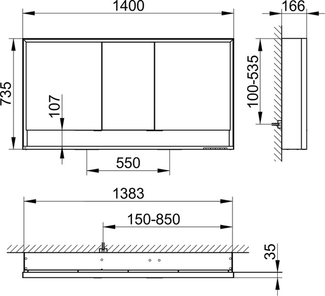 14306171301 Зеркальный шкаф KEUCO Royal Lumos - Вид №2