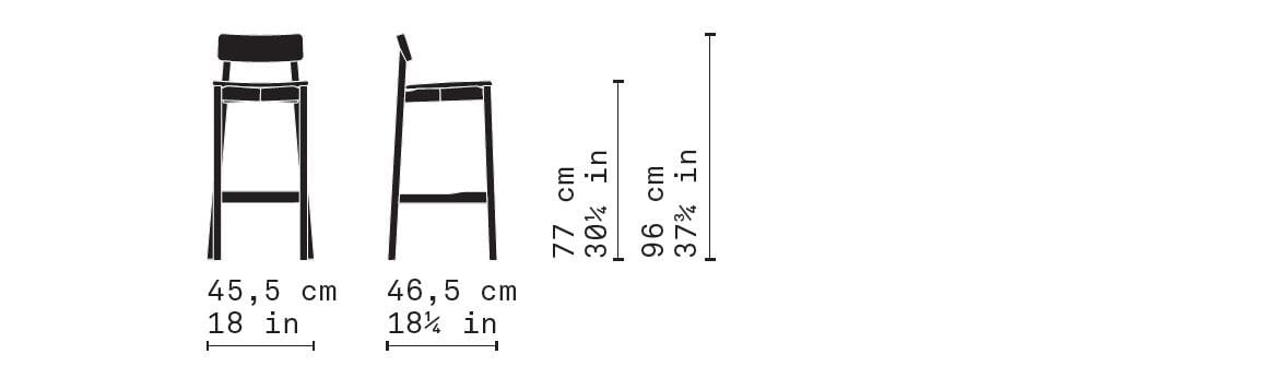 Барный стул с мягким сиденьем Very Wood Rib ARCH-00082202 - Вид №5