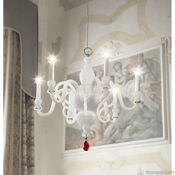 Italamp 286/6 nickel/white хрустальная люстра 93662