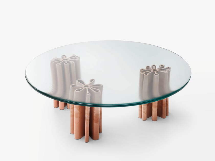 Стеклянный круглый садовый столик Paola Lenti PRIMULA ARCH-00130408