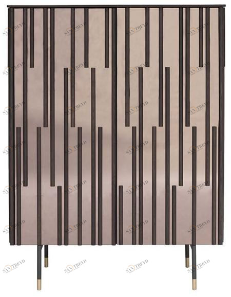 Tonin Casa Комод из дерева и стекла с распашными дверцами Drops T8625