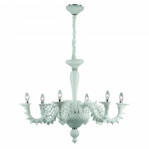Подвесная люстра Ideal Lux Ca Rezzonico SP6 Bianco IDEAL LUX ДИЗАЙНЕРСКИЕ, CA REZZONICO BIANCO 057270 Белый