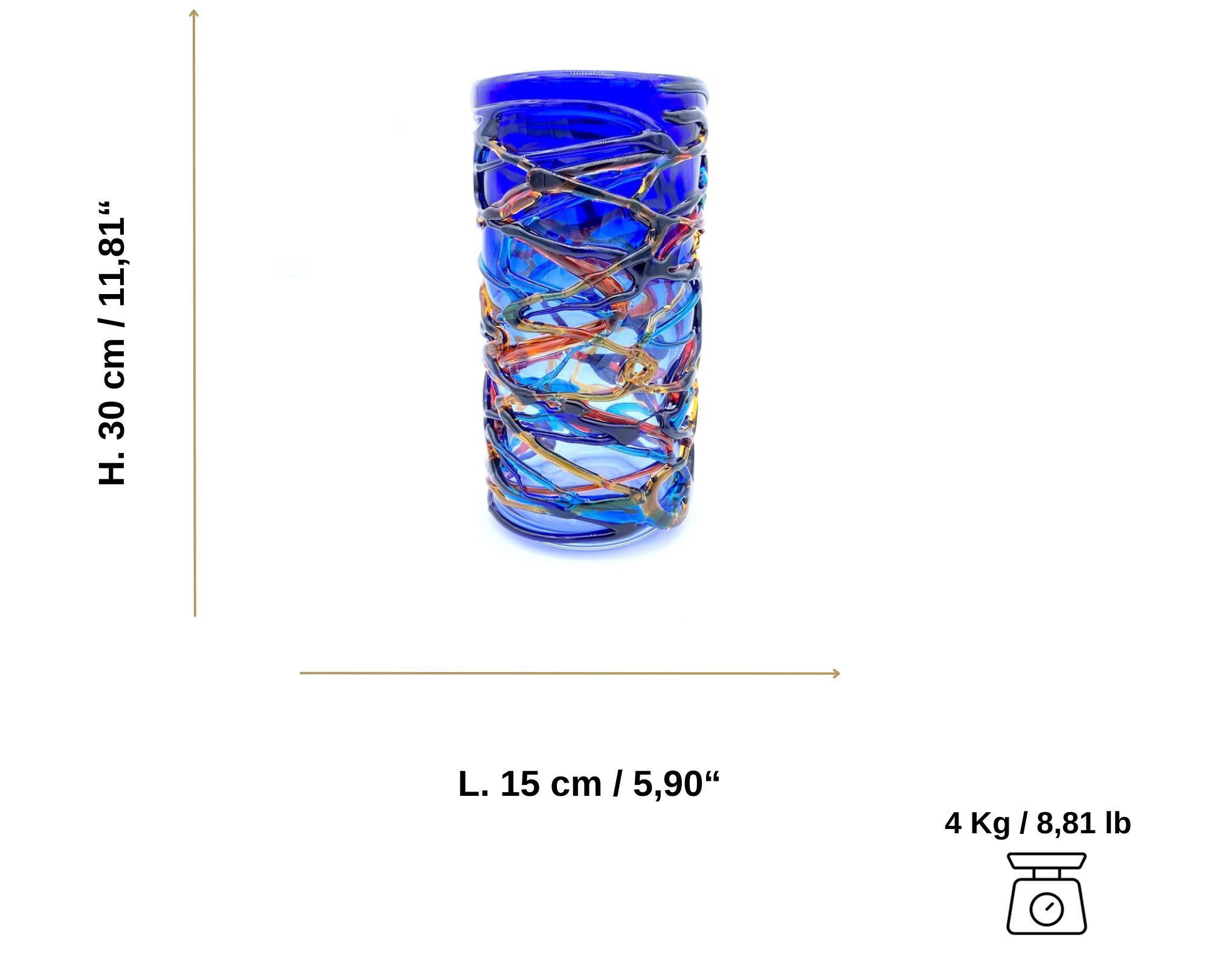 ВАЗа ручной работы из муранского стекла YourMurano Wired Vases ARCH-00101918 - Вид №6