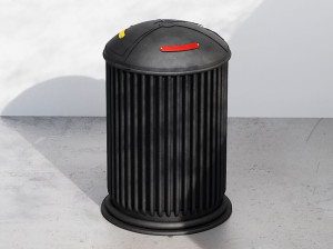 Наружная металлическая корзина для мусора с крышкой для мусора