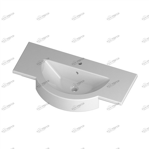 FO10535101 Полувстраиваемая раковина консольная 50 см белая Disegno Ceramica Fonte 