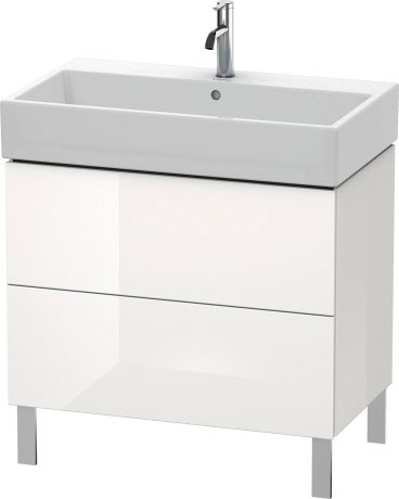 LC677708686 Тумбочка напольная L-Cube #LC6777 784 x 459 мм Капучино глянцевый лак Duravit - Вид №2