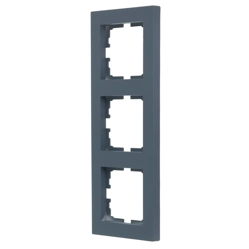 Рамка Lezard Vesna для тройной розетки в графитовом цвете 89337215 STLM-1575368