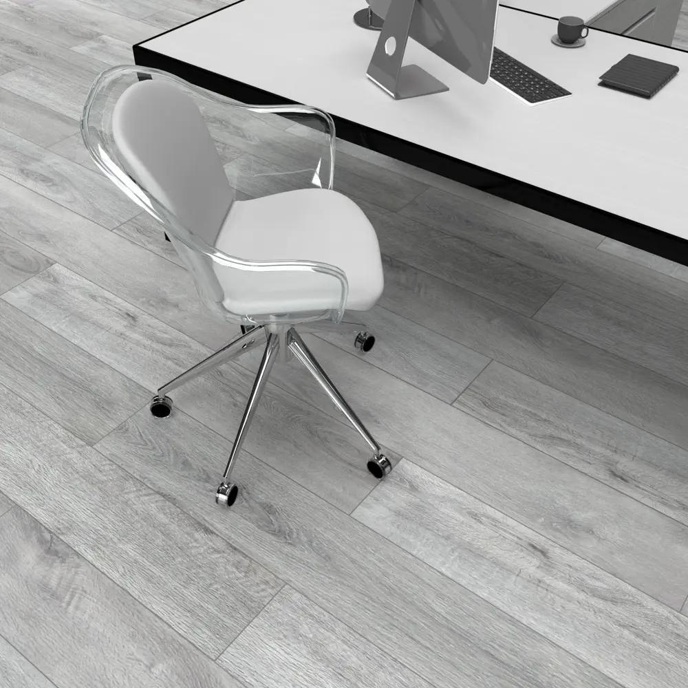 ATRIUM SPC плитка «Дуб Бейкер» - серебристый ламинат для интенсивной эксплуатации 85088413 STLM-0058529