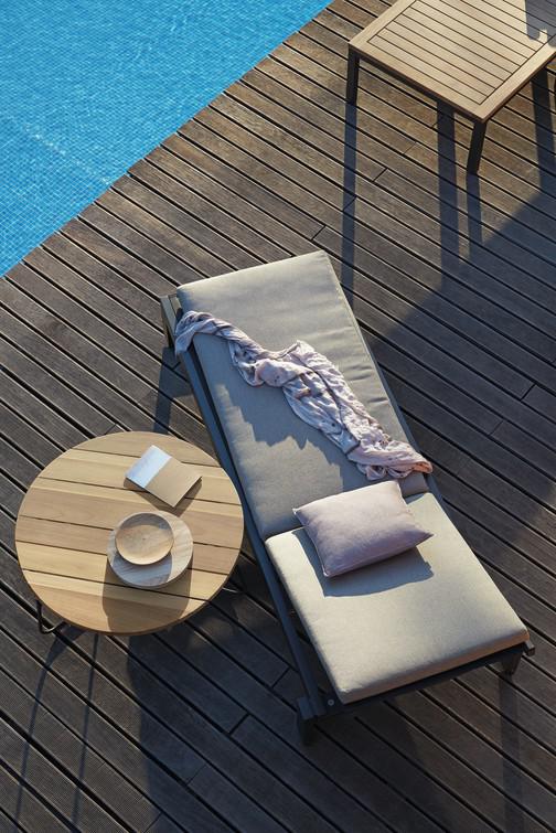 Лежак белый f8 текстиль белый Manutti Fuse MNST927 - Вид №2