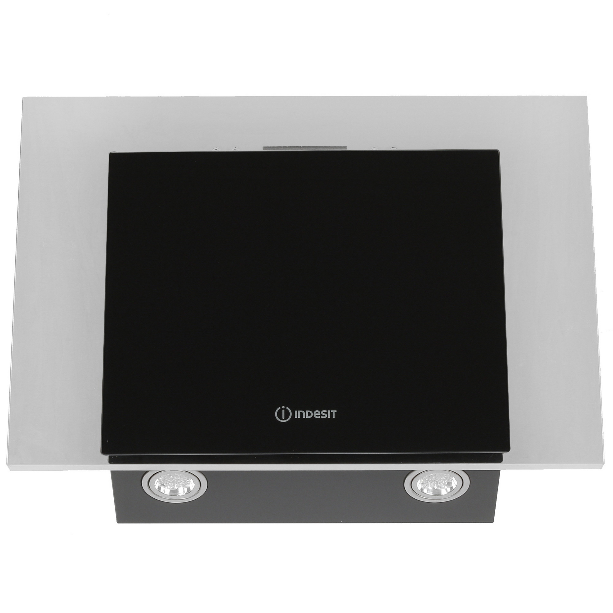 8128182 Вытяжка наклонная Indesit IHVP 6.4 LL K черный/серебристый STDN-0139357 - Вид №1