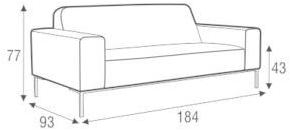 Sits Стеганый 2-местный бархатный диван Ville sun-id-1376313 - Вид №2