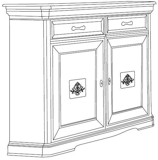 Arvestyle Буфет из массива дерева с распашными дверцами с ящиками Exclusive Ks-e310 - Вид №7