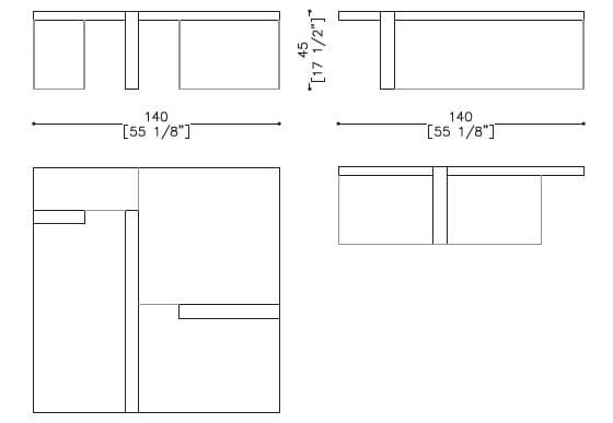 Ebony квадратный низкий журнальный столик Sicis Alec ARCH-00016573 - Вид №6