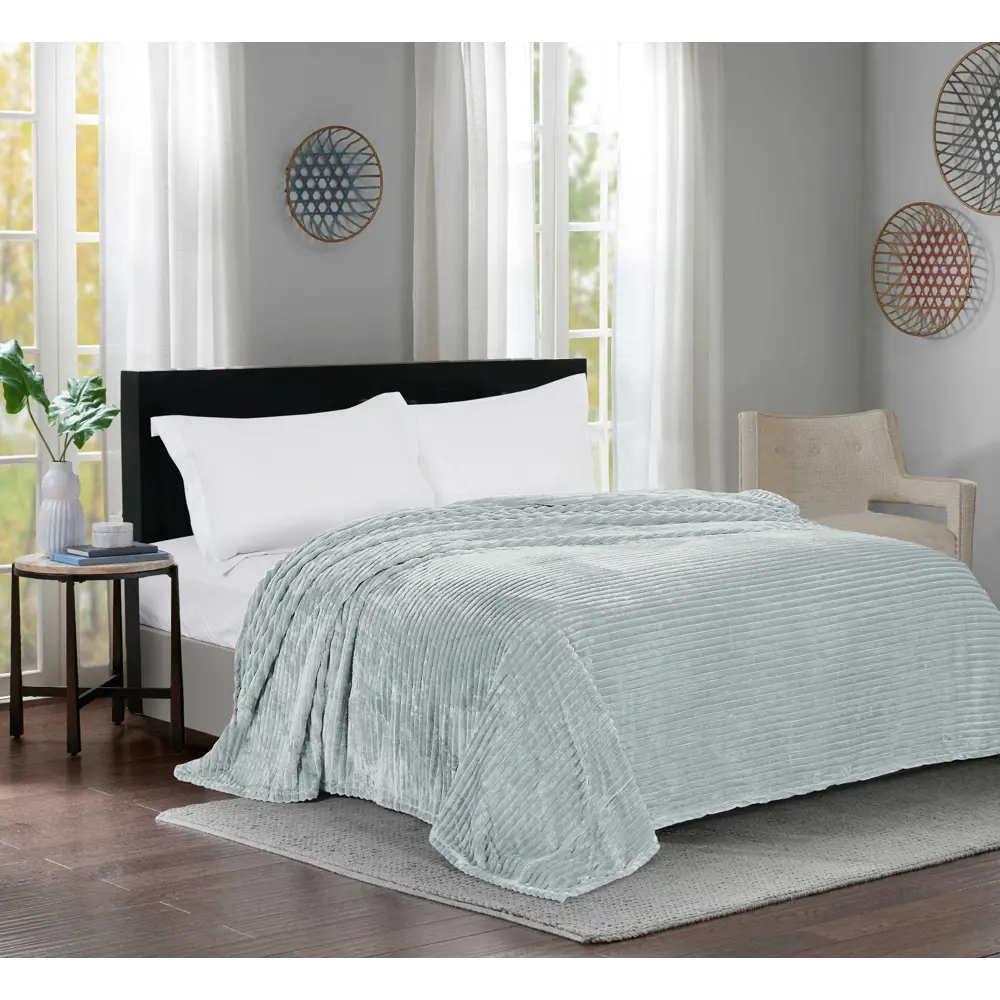 INSPIRE Плед Line Smoke 6 — уютный велсофт для интерьера 89025378 STLM-1032209 - Вид №3