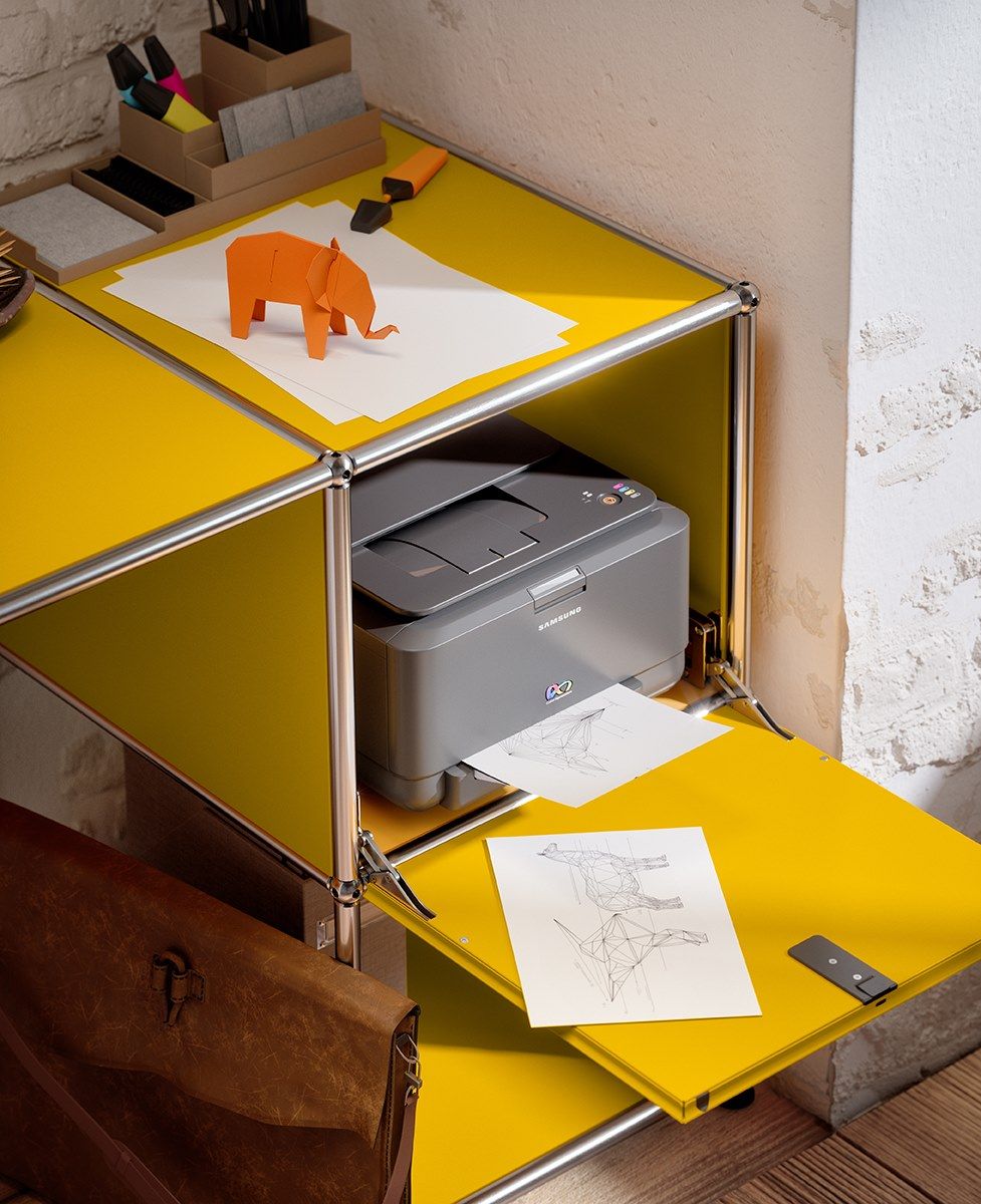 Стальной письменный стол с откидными дверцами USM USM SELECTION ARCH-00101117 - Вид №2