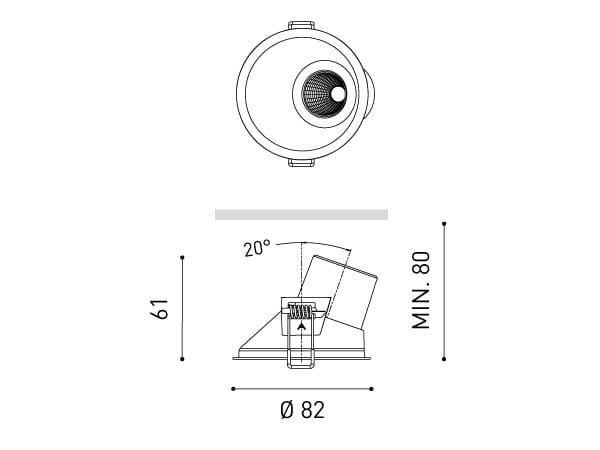 Алюминиевый круглый светодиодный светильник Arkoslight Shot Light ARCH-00055474 - Вид №3