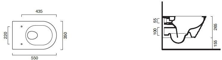 1vs55rzeba Подвесной унитаз настенный Белый CERAMICA CATALANO Gold & silver Италия - Вид №4