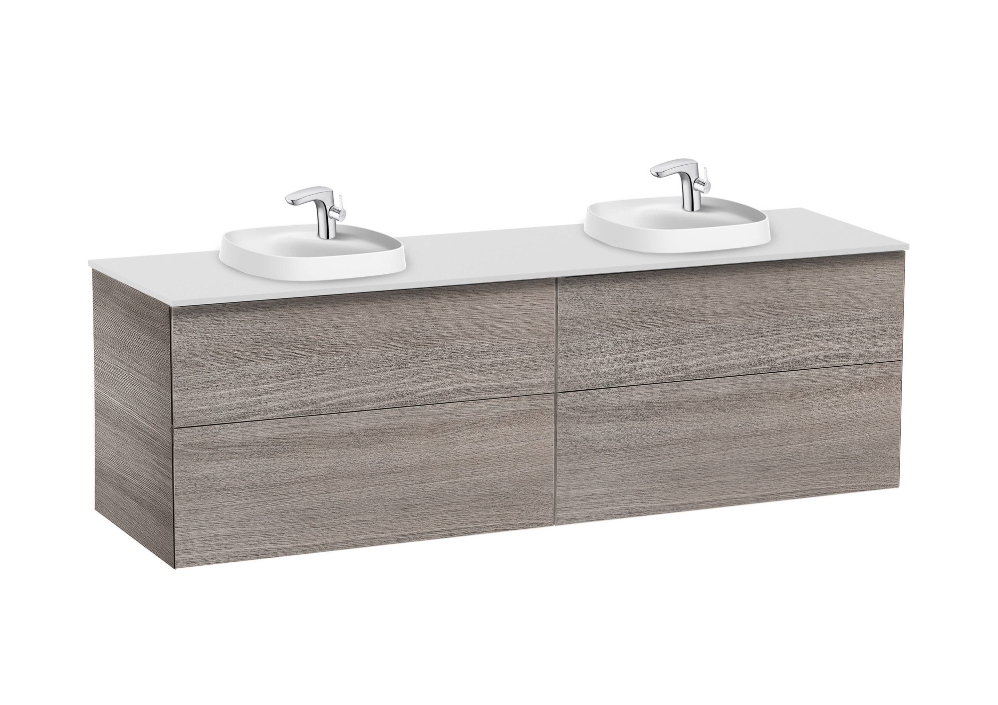 A851418402 Тумба для двух накладных умывальников 450 мм ROCA Beyond