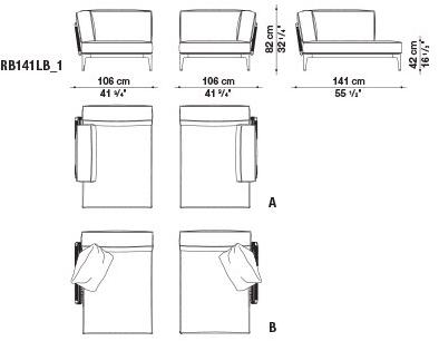 B&B Italia Outdoor 3-х местный тканевый садовый диван Ribes sun-id-1376958 - Вид №9