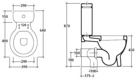 Компакт унитаз с бачком Белый Galassia El1 / el2 Италия sun-id-1420938 - Вид №2