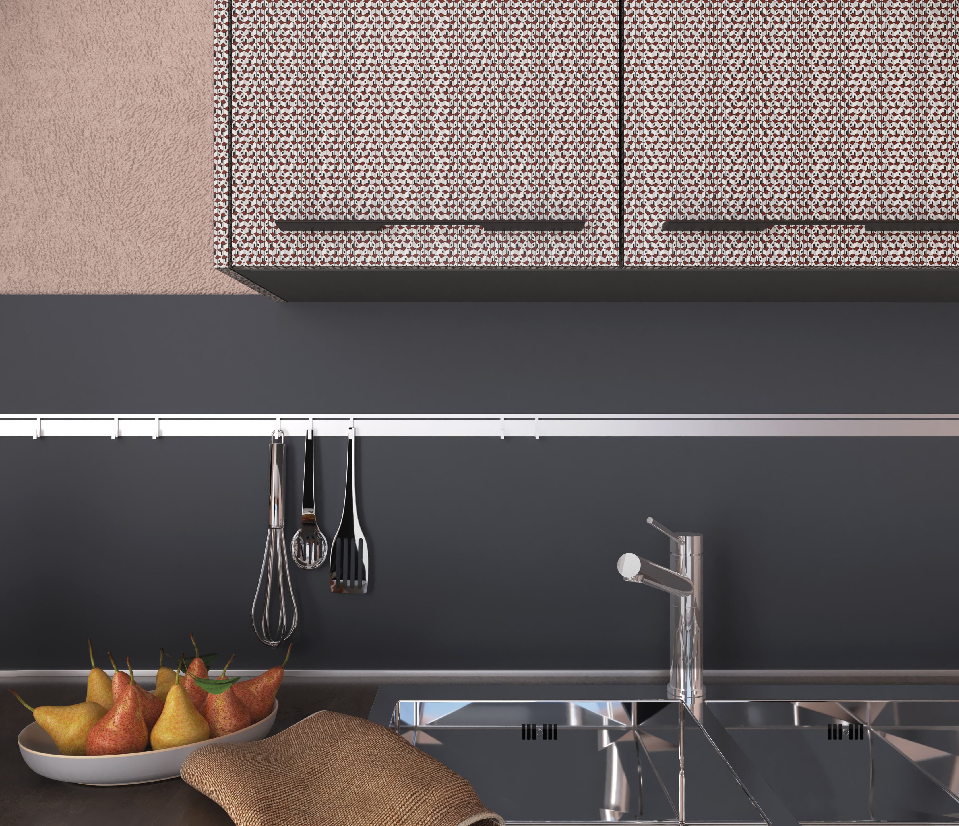 Кухня с колоннами кладовая De Rosso For_Me ARCH-00087307 - Вид №2