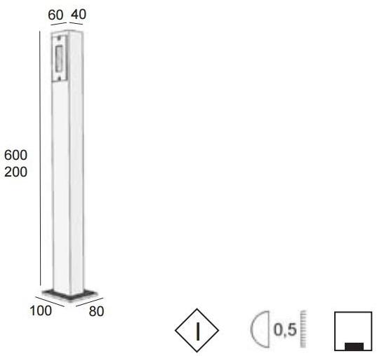 BEL-LIGHTING Светодиодный алюминиевый столбик  8067  - Вид №3