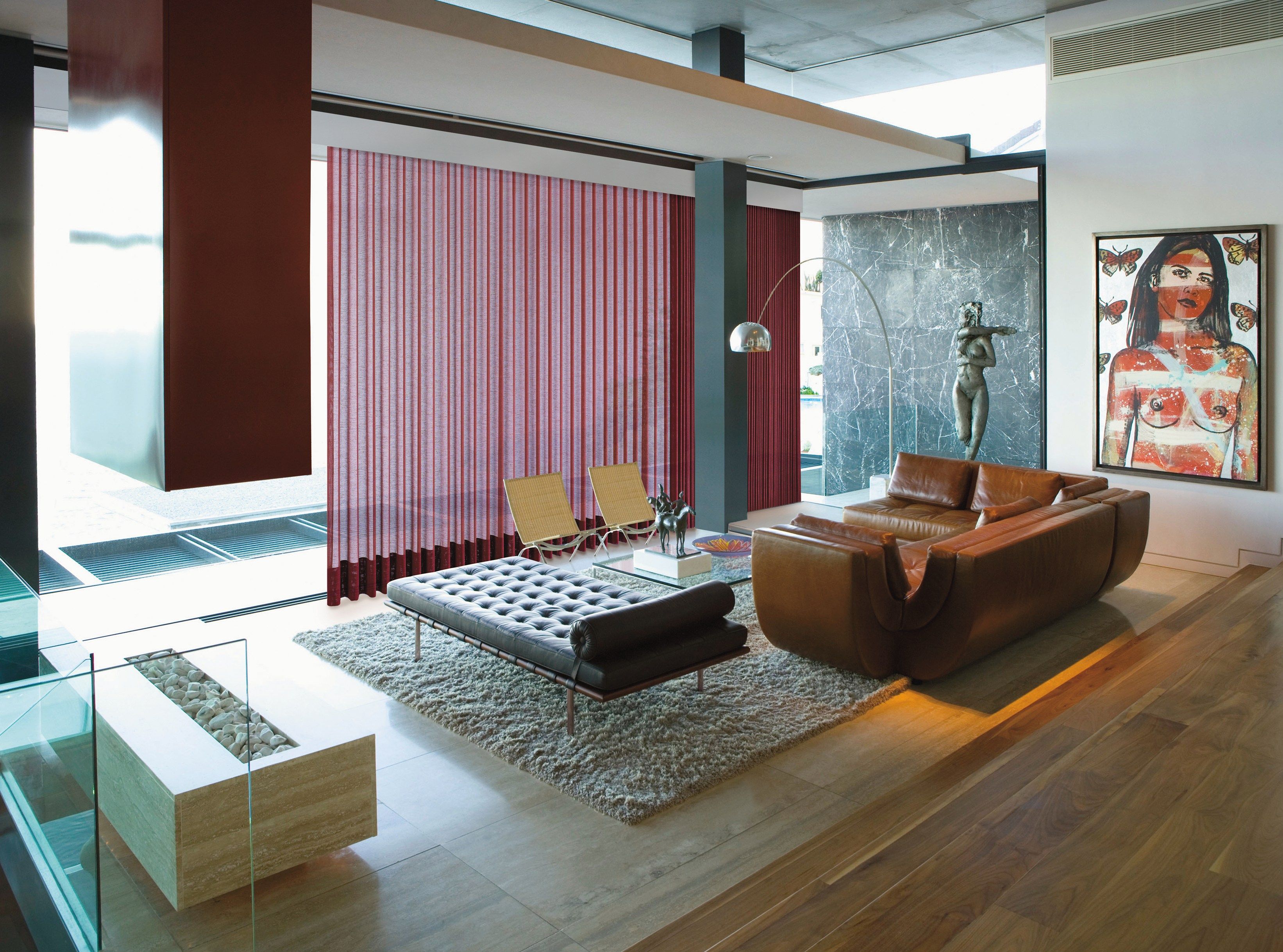 Моторизованный алюминиевый рельс для завитых штор Mottura Power ARCH-00026074