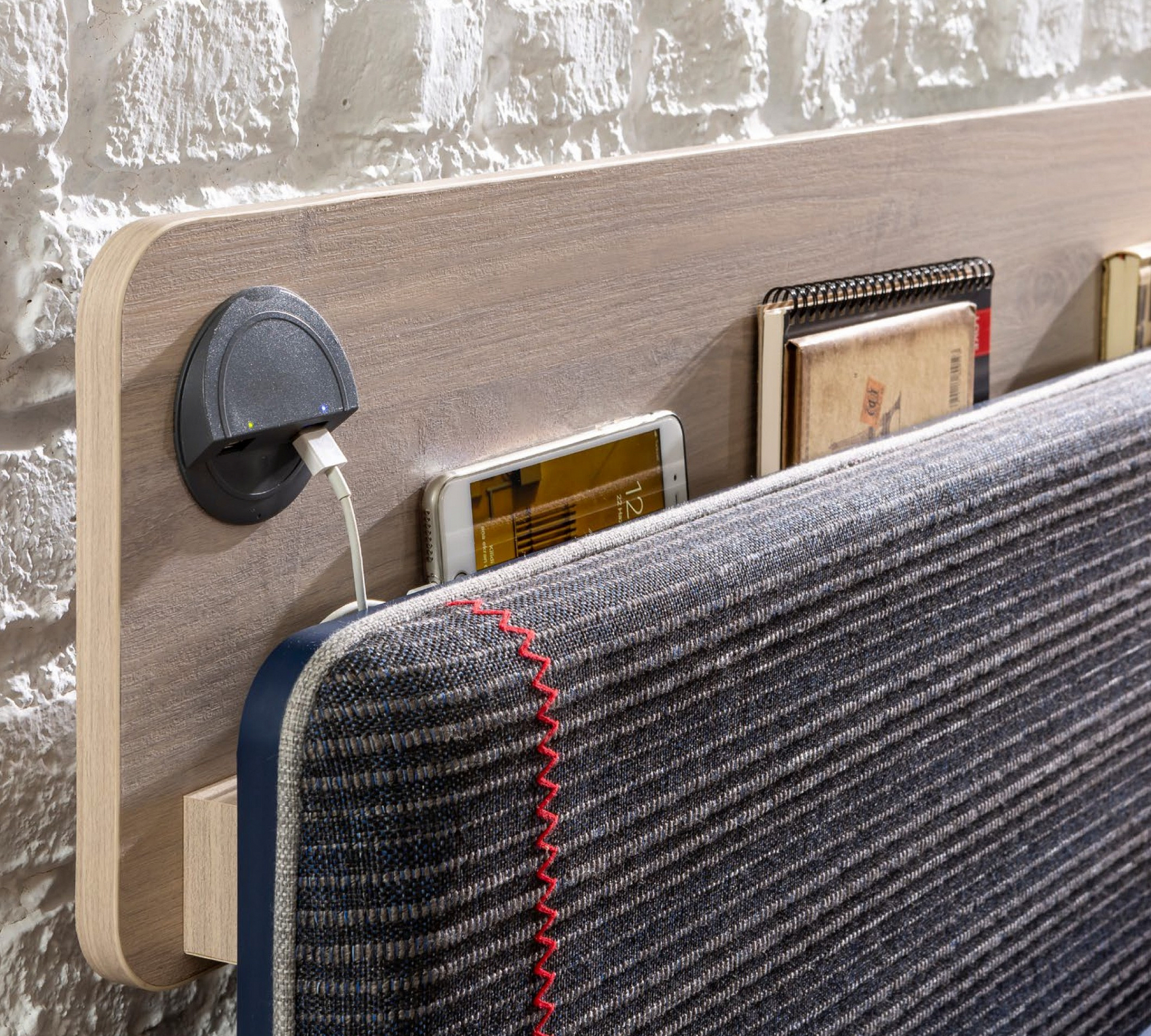 Кровать односпальная 100х200 см Trio Line CILEK TRIO 00-3832292 Синий;бежевый Santreyd - Вид №1