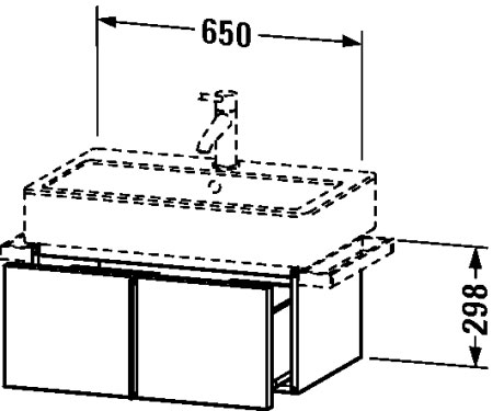 VE610503131 Vero Тумбочка подвесная Сосна серебристая, декор Duravit - Вид №1
