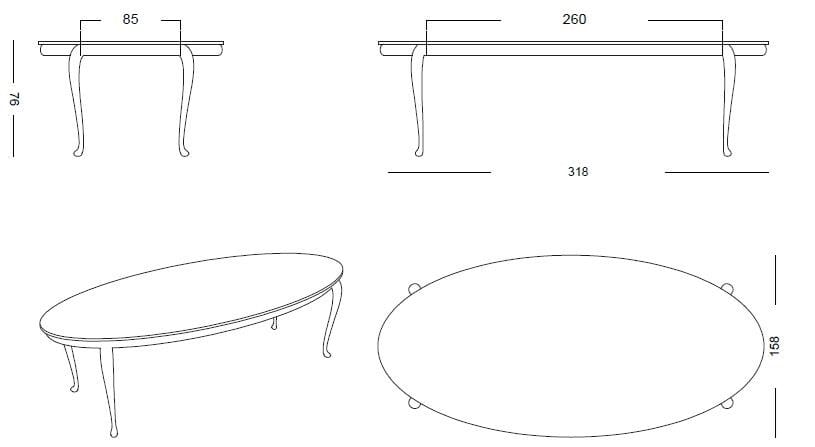 Овальный садовый стол Samuele Mazza Outdoor Canopo ARCH-00100091 - Вид №3
