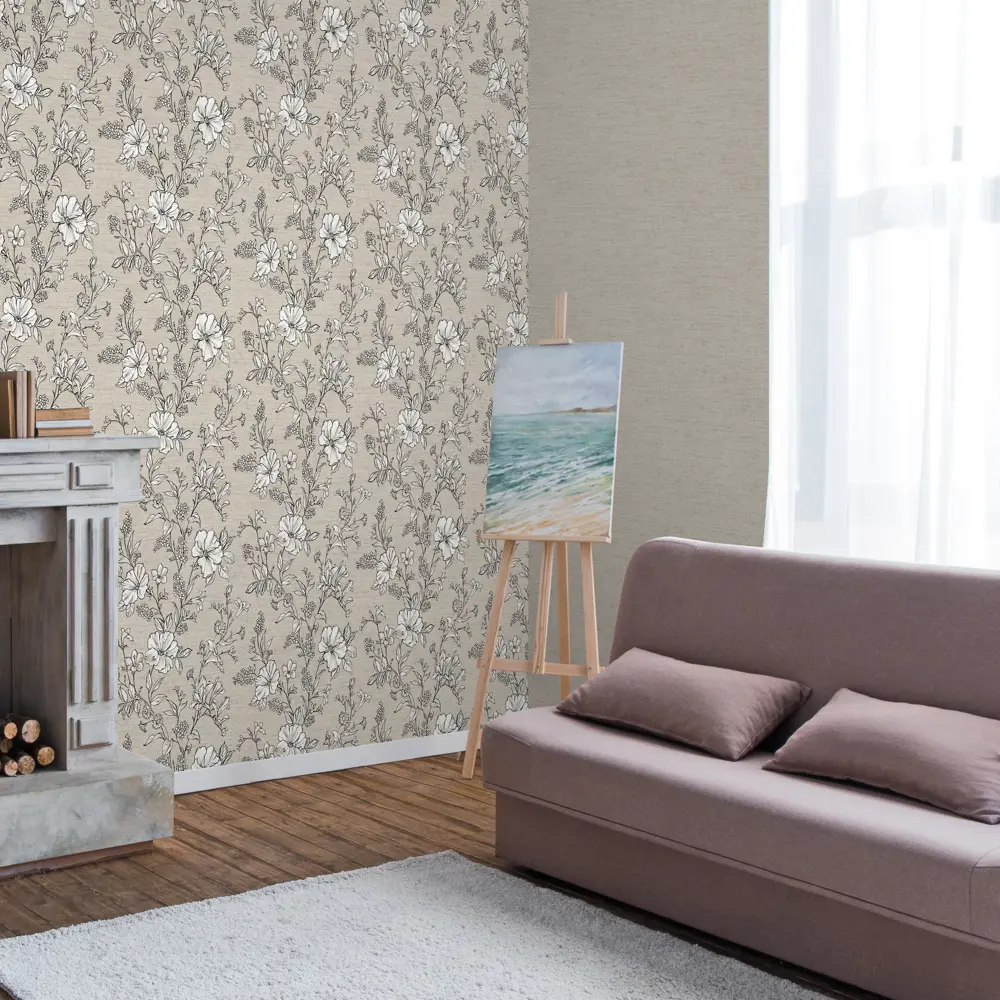 Обои флизелиновые Ateliero Provance коричневые 1.06 м 889108 STLM-2113271 - Вид №3