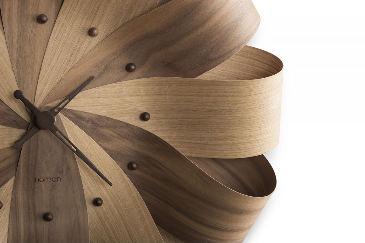 095421 Настенные часы орех, дуб Nomon Ciclo - Вид №1