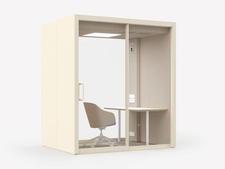 Одноместная акустическая офисная кабина со встроенным освещением Vetrospace VETROSPACE S+ ARCH-00029331