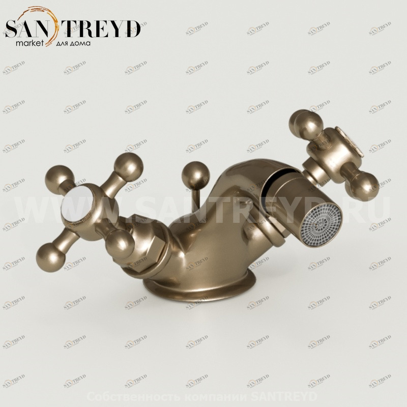 739093 Смеситель на биде на 1 отверстие, цвет Бронзовый Kerasan RETRO Италия 