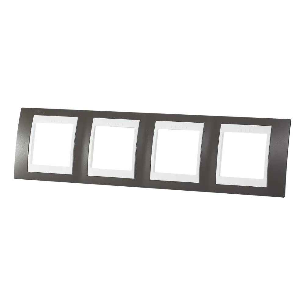 Рамка для розеток и выключателей Systeme Electric Unica 4 поста, цвет какао/белый STLM-2166439 - Вид №1