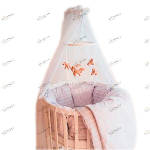 Балдахин для детской кроватки Bed "Белая волна" (вуаль) ELLIPSE ELLIPSE BED 351630 Белый Santreyd 