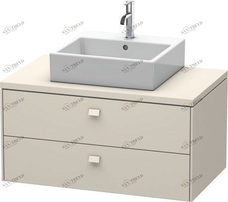 BR511809191 Brioso Тумбочка для консоли Серо-коричневый декор Duravit