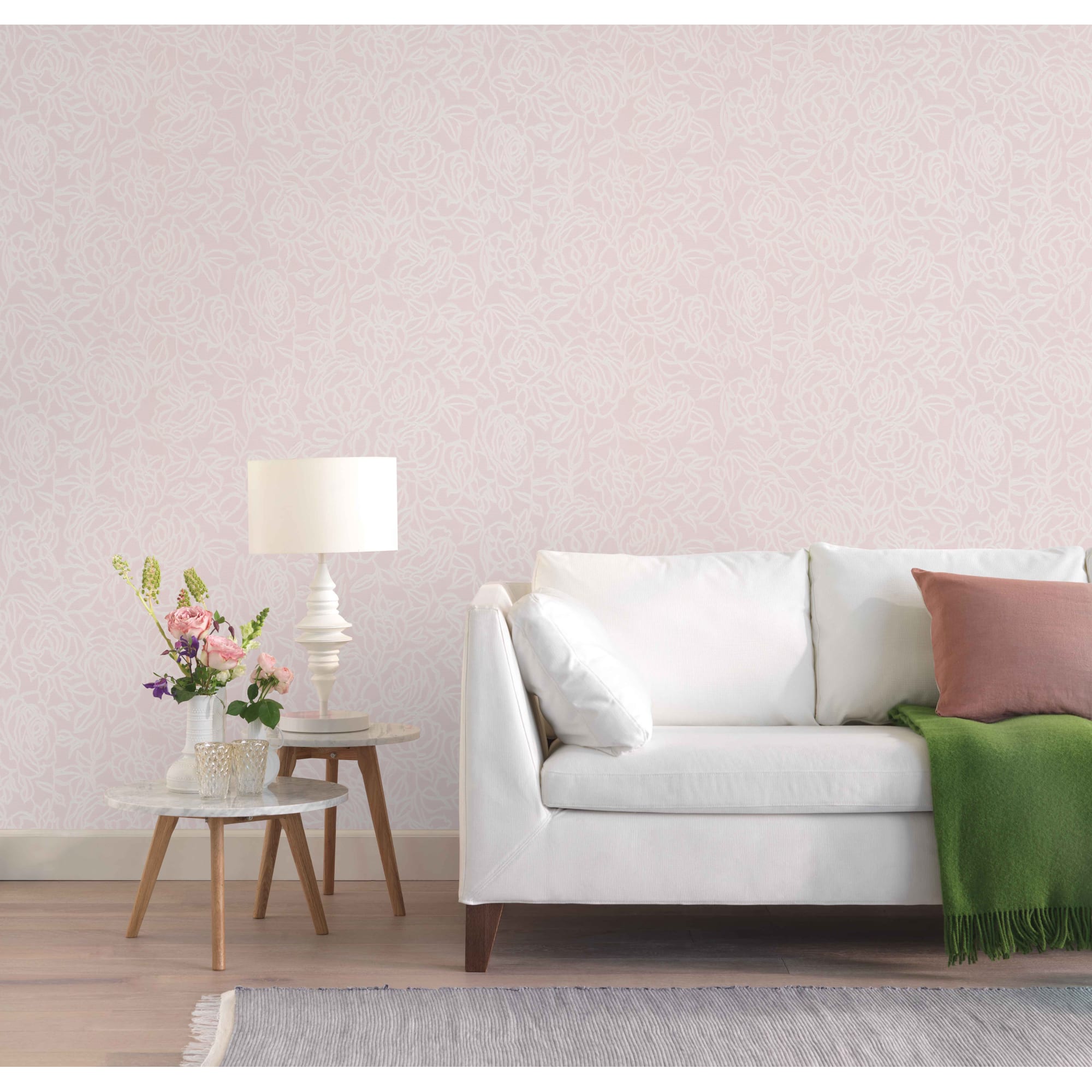 82090798 Обои MW 15-24, флизелиновые, цвет розовый, 1.06х10 м Villa Rosa Santreyd  - Вид №2