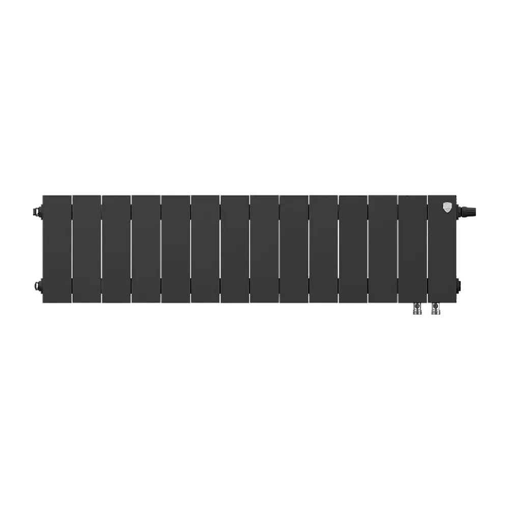 Радиатор секционный Royal Thermo Pianoforte VDR 200/100 14 секций нижнее правое подключение биметалл черный 86733739 STLM-2165768  - Вид №3