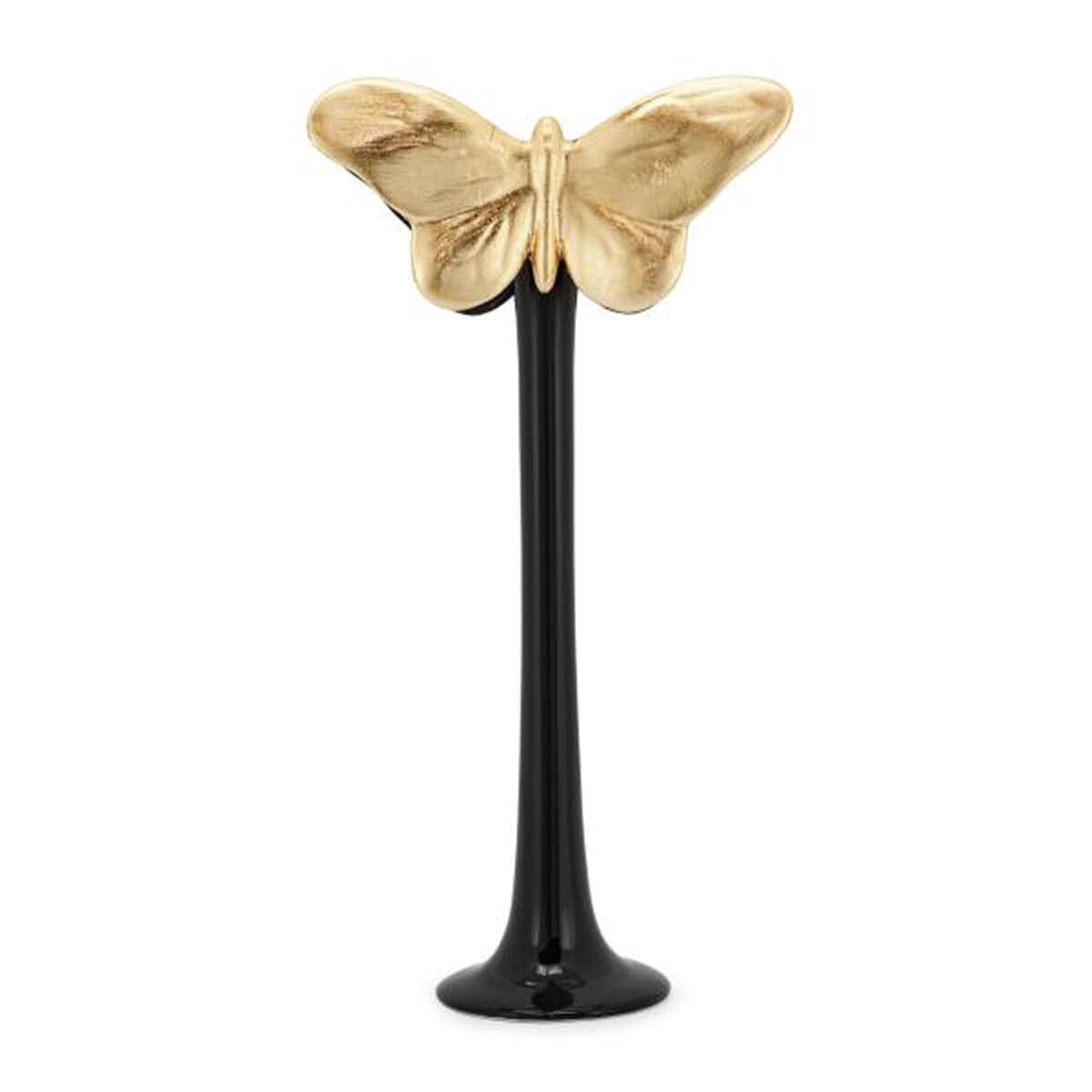 300069-93 ABHIKA ПОДСВЕЧНИК БАБОЧКА BLACK/GOLD 