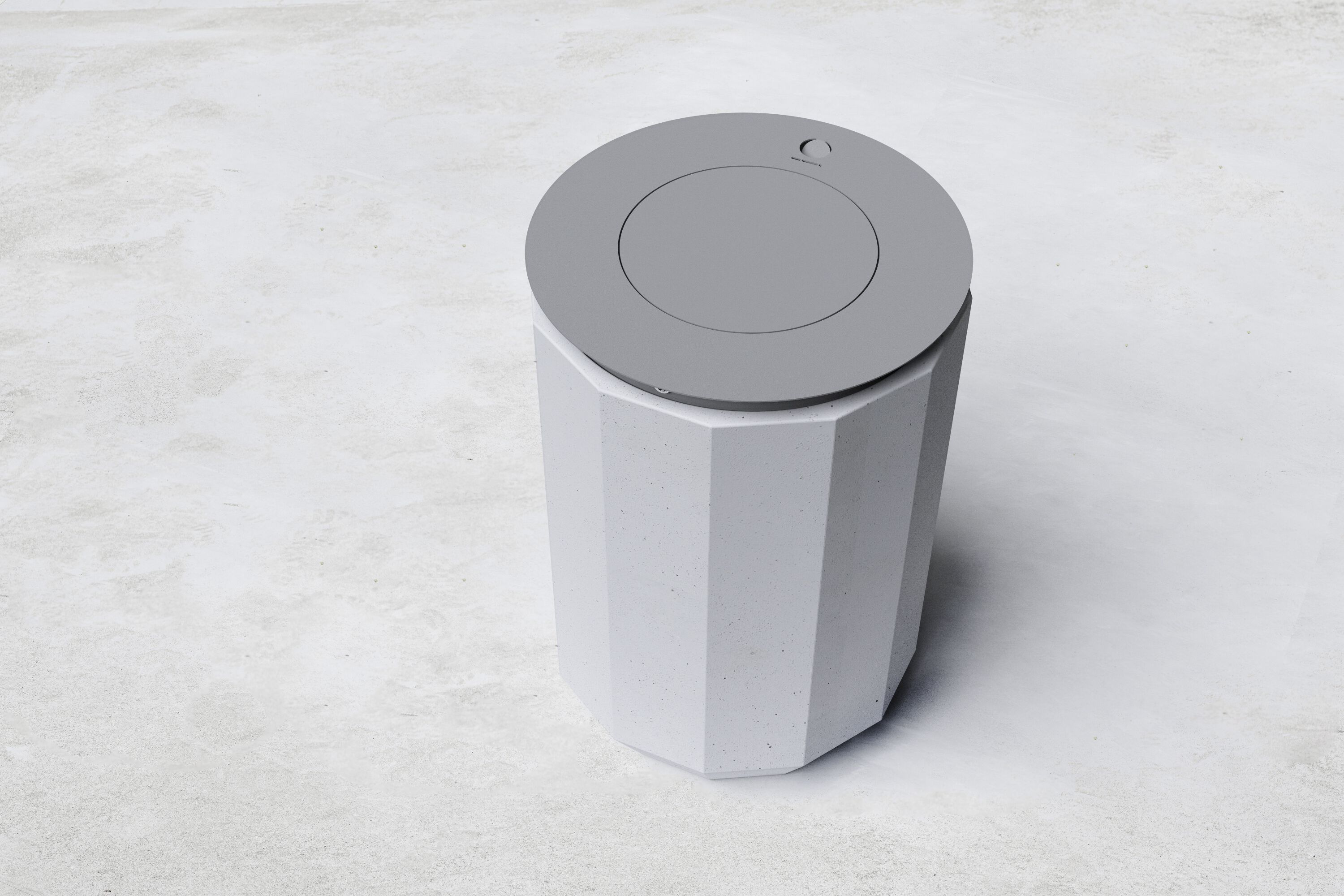 Корзина для мусора из волокнистого бетона с пепельницей SIT Wuud ARCH-00147506 - Вид №1