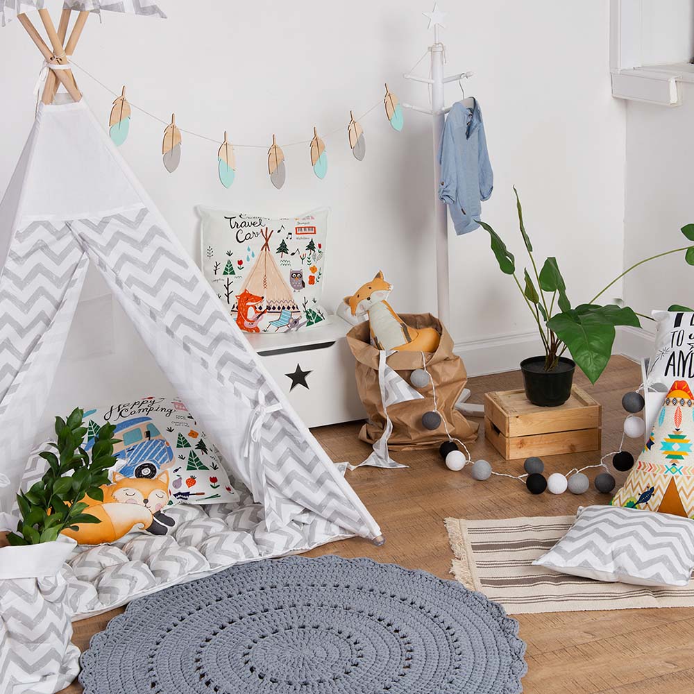 Коврик бомбон игровой Grey Zigzag VAMVIGVAM GREY ZIGZAG 281577 Серый Santreyd  - Вид №4