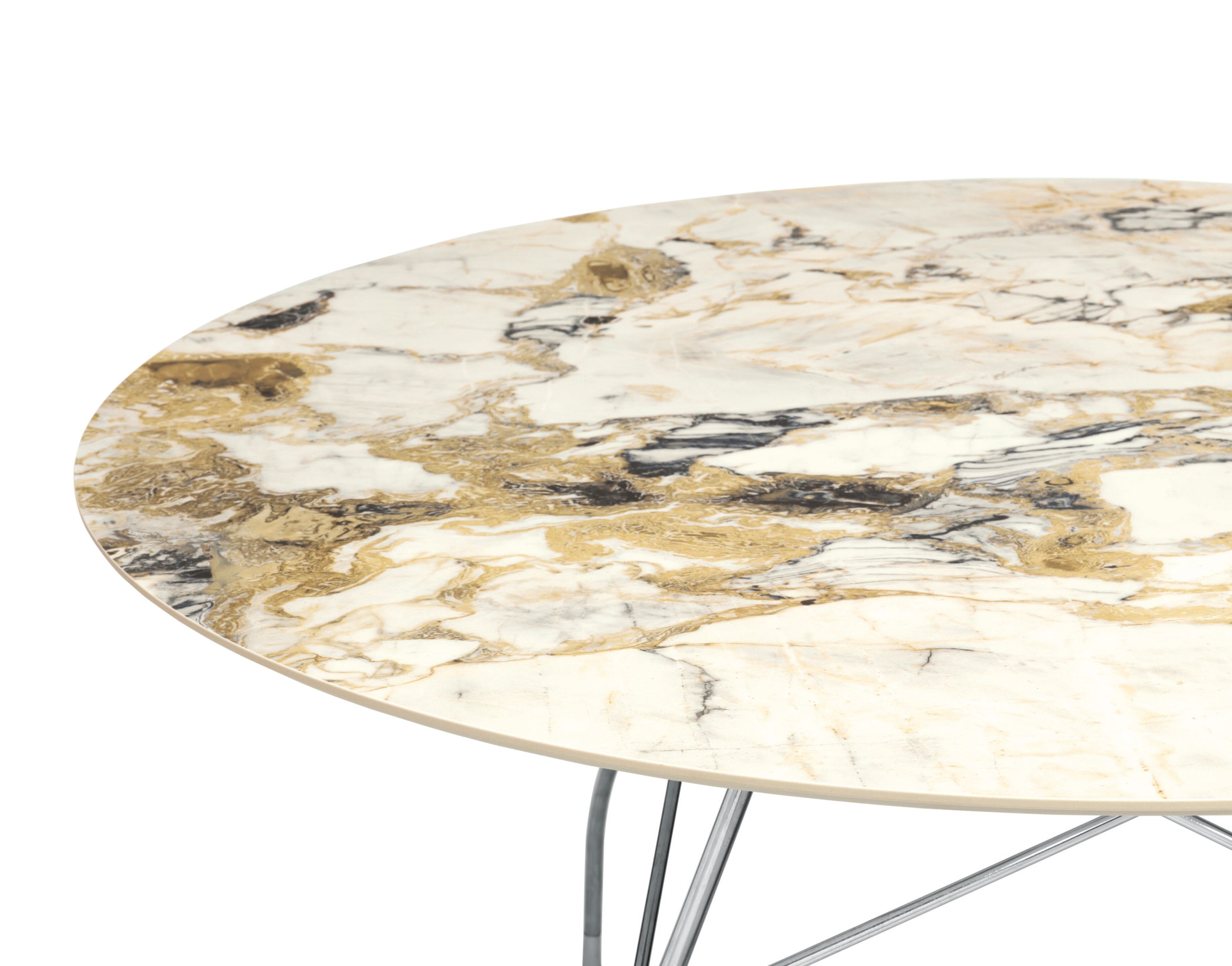 Круглый обеденный стол из керамогранита Kartell GLOSSY ARCH-00051866 - Вид №39