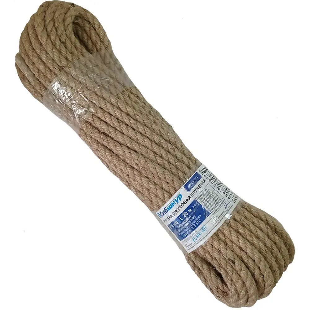СИБШНУР Джутовая веревка 8 мм для строительства и декора 14333771 STLM-1574500 - Вид №2
